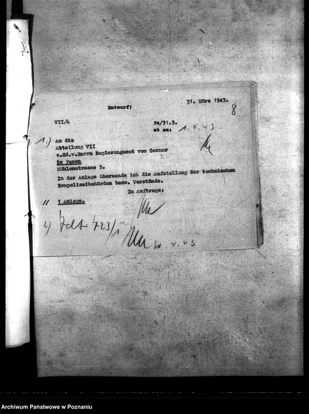 Obraz 13 z jednostki "Zulassung neuer Bauweisen. Lahmbauten. Polizeiliche Bestimmungen. Heizungsanlagen. Bombenschaden."