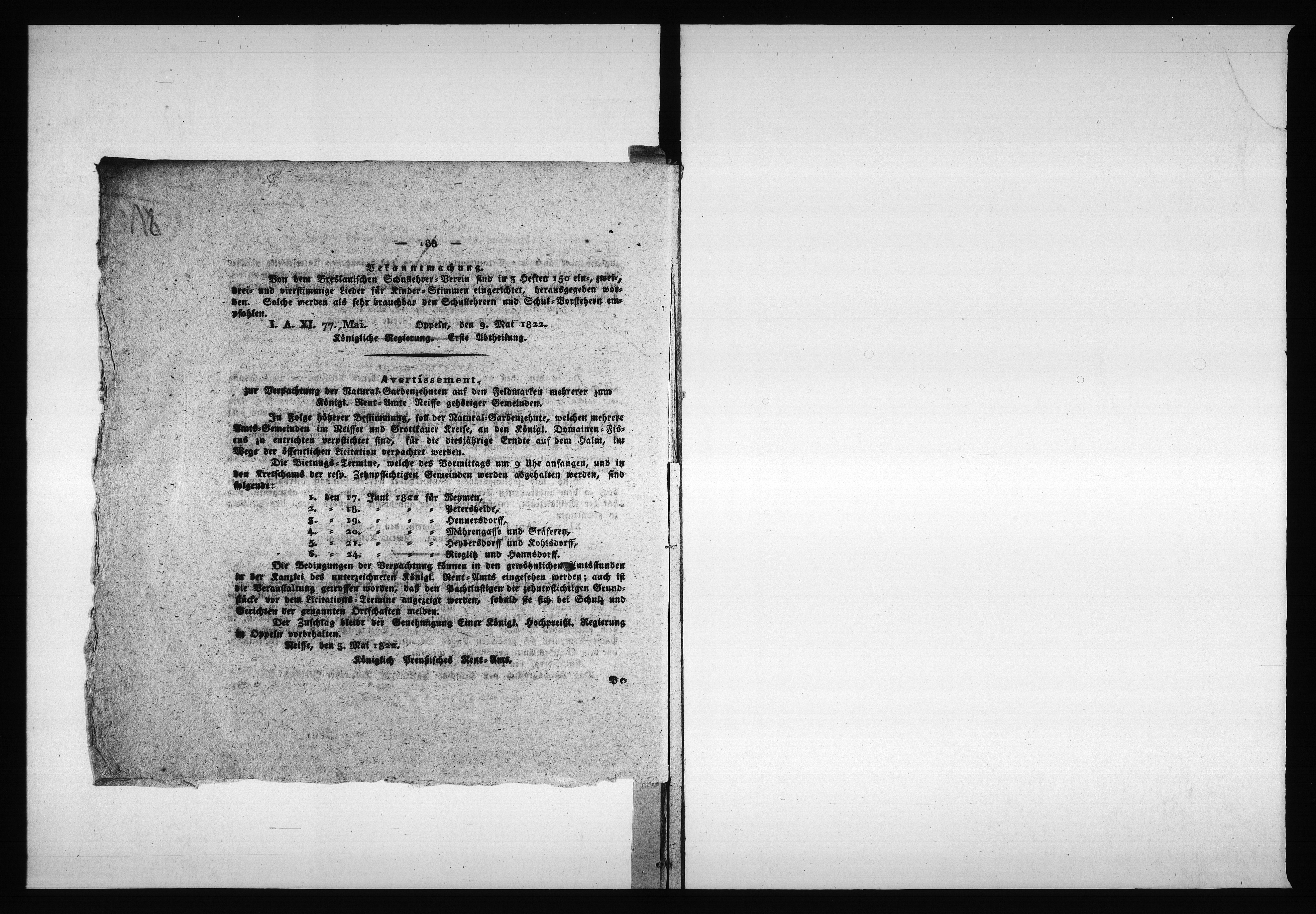 Obraz 16 z jednostki "Acta von Verpachtung der Cämmerey und Hospital Acker und Realitaeten Vol. III de anno 1822 bis 1833"