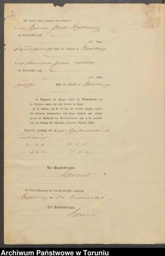 image.from.unit.number "Heiraths-Neben-Register Stadt Strasburg [Brodnica-Miasto] für das Jahr 1876"