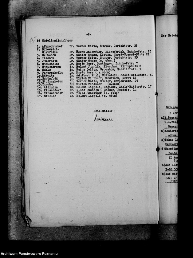 Obraz 19 z jednostki "Rundschreiben der Landjahrbezirksführung"