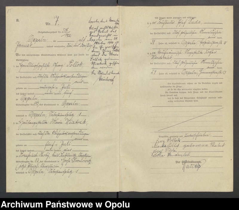Obraz 11 z jednostki "[Rejestr małżeństw]  1933  Nr 1-155"