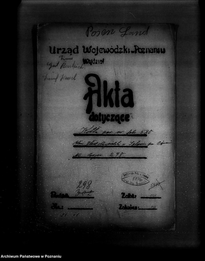 Obraz 4 z jednostki "Gorzelnia rolnicza w Spławiu powiat poznański hr. Mycielski nr woj. 298"