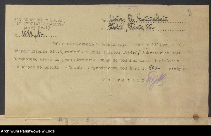 Obraz 10 z jednostki "Chaim Sonenschein- sprzedaż dodatków krawieckich"