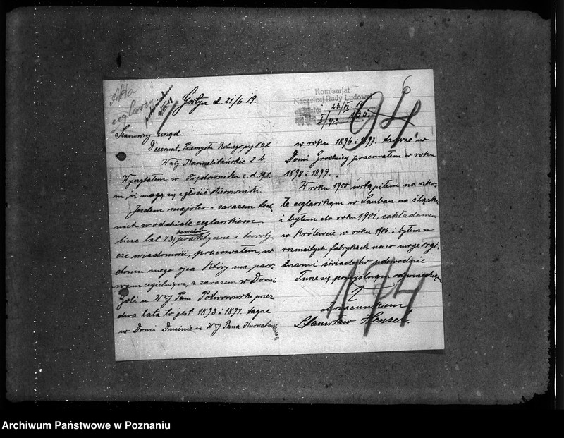 Obraz 10 z jednostki "Naczelna Rada Ludowa w Poznaniu wnioski na posadę do cegielni"