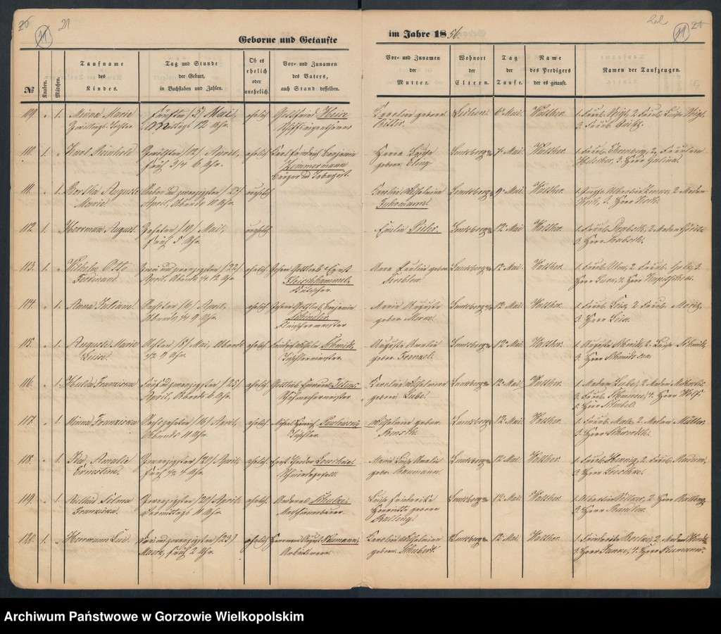 image.from.unit.number "Duplikate der St. Marienkirche Landsberg an der Warthe (Zawiera też księgę zgonów Concordienkirche z 1856 r. oraz dwa zapisy dotyczące małżeństw w 1857 r. w kościele Mariackim)"