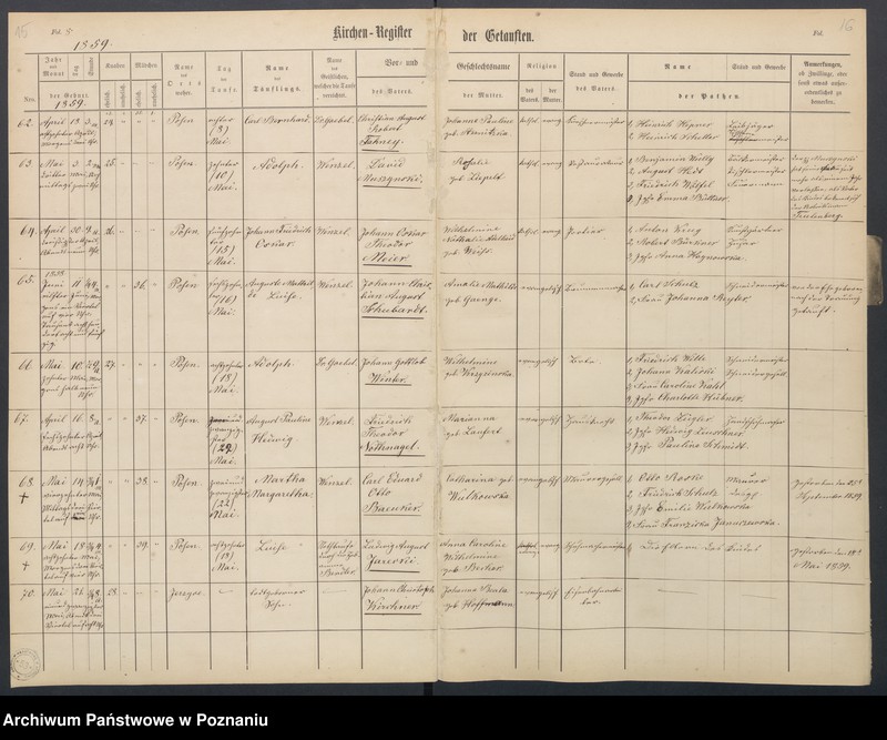 Obraz 12 z jednostki "[Akta urodzeń i chrztów, ślubów, zgonów]"