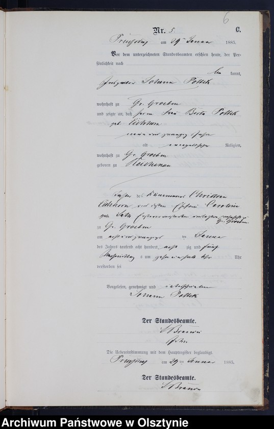 image.from.unit.number "Sterbe-Neben-Register Nr 1 - 76"