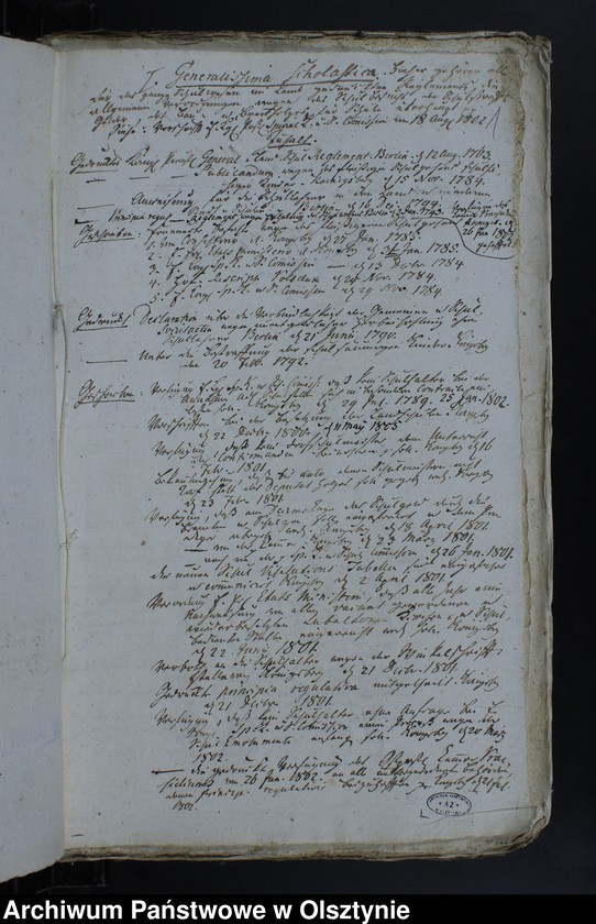 image.from.unit.number "Registrant der Kirchen und Schulen Registratur in Jäskendorff"