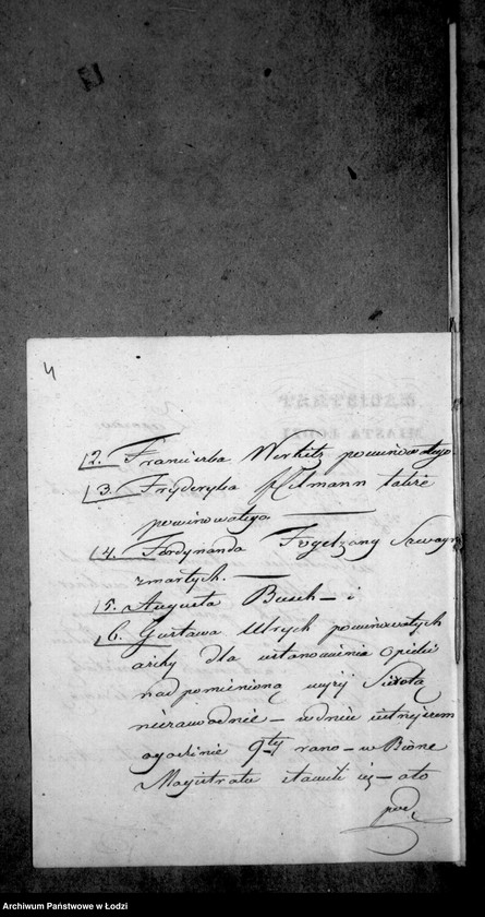 Obraz 8 z jednostki "Akta tyczące się ustanowienia opieki nad nieletnimi Józefem, Matyldą i Pauliną rodzeństwem Holup po zmarłym Józefie Holup"