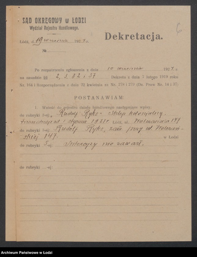 Obraz 8 z jednostki "Rudolf Ryks - sklep kolonialny"