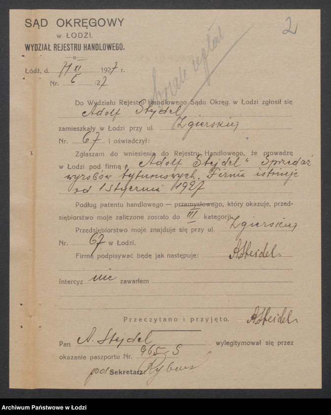 Obraz 4 z jednostki "Adolf Stejdel- sprzedaż wyrobów tytoniowych"