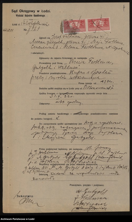 Obraz 6 z jednostki "Bracia Feitlowicz, Gutgold i Waldman- artykuły spożywcze"