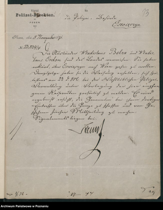 Obraz 17 z jednostki "A. betr. Wladislaus Ordon und Wladislaus Bełza"