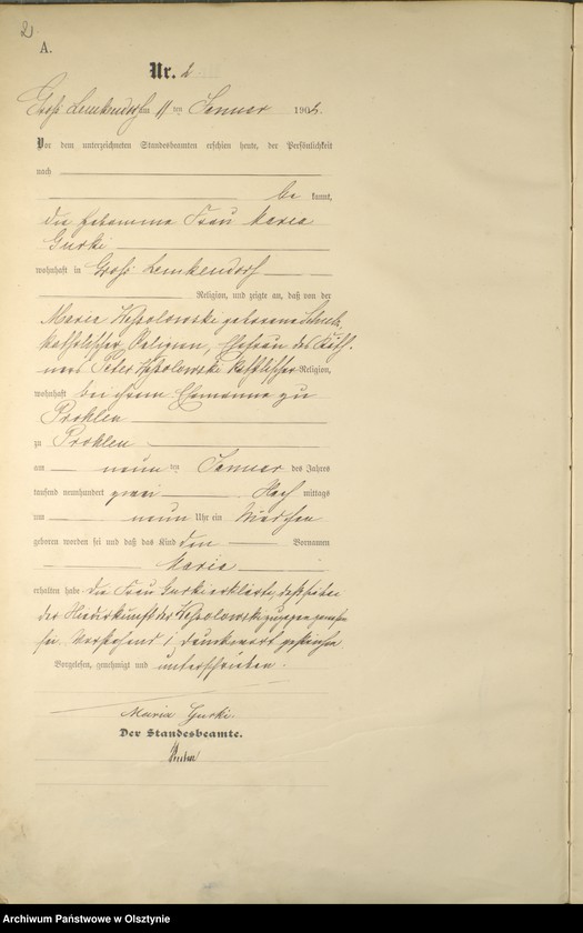 Obraz z jednostki "Geburts-Haupt-Register Nr 1 - 62"