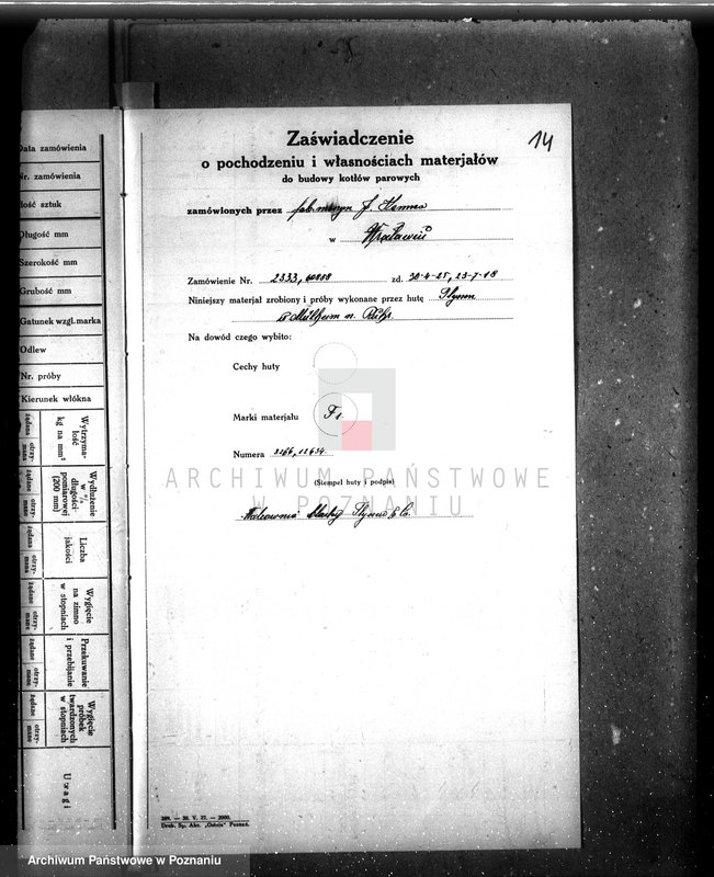 Obraz 18 z jednostki "Majętność Bronów, pow .krotoszyński, własność Classen nr woj. kotła 6065"