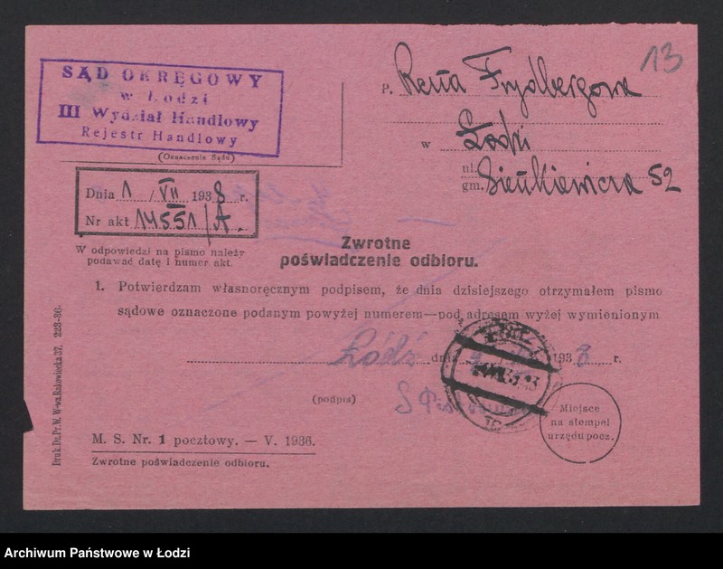 Obraz 15 z jednostki "Józef Frydberg – pośrednictwo handlowe"