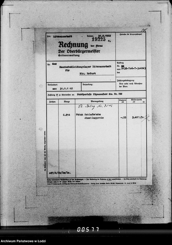 Obraz 20 z jednostki "706 Schlafsäcke. Auslieferung"