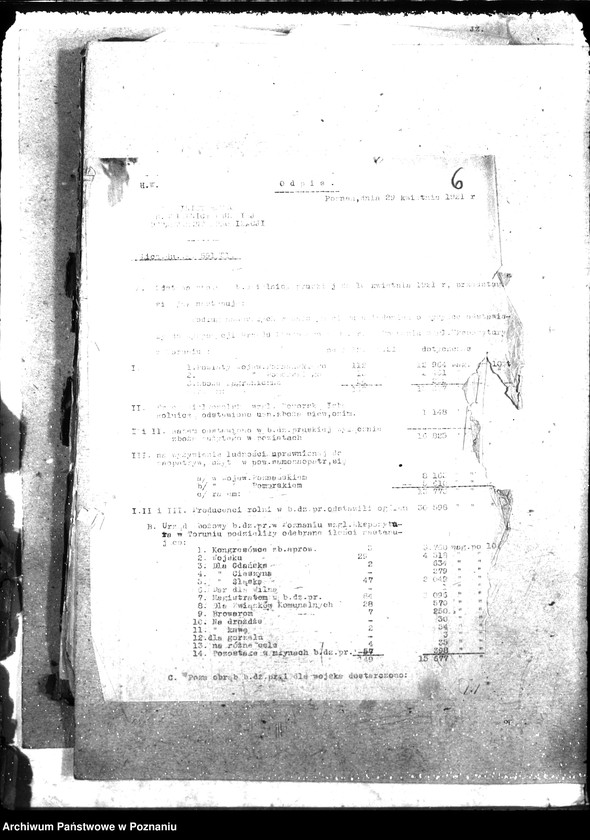 Obraz 10 z jednostki "Sprawozdania z czynności Dep. Aprowizacji w zakresie dostarczania zbóż siewnych dla Min. Roln."