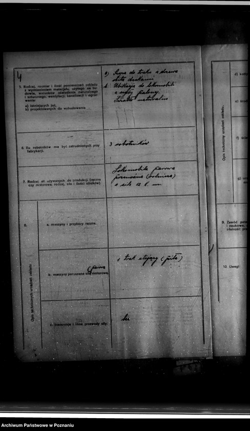 Obraz 8 z jednostki "Zatwierdzenie zakładu przemysłowego /tartaku/ Aleksego Fuhrmanna w Nowejwsi powiat wolsztyński"