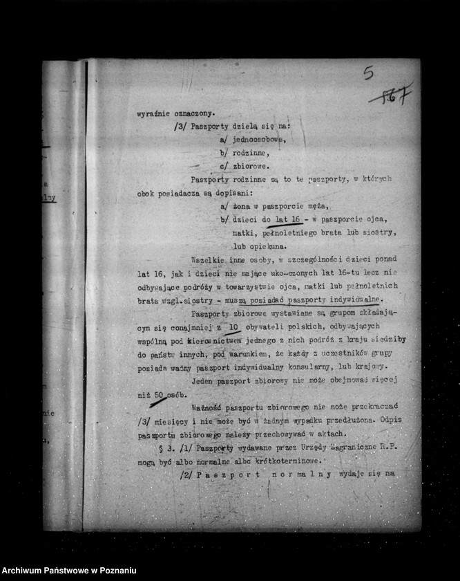 Obraz 9 z jednostki "/Sprawy paszportów zagranicznych- instrukcja portowa dla Urzędów Zagranicznych /tajne/"
