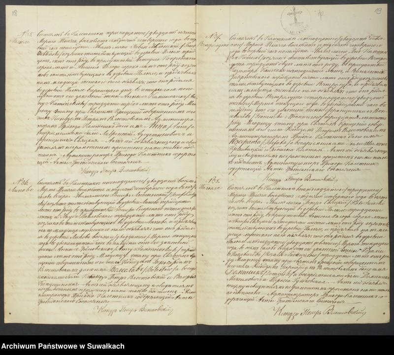 Obraz 12 z jednostki "[Akta urodzonych, zaślubionych i zmarłych]"