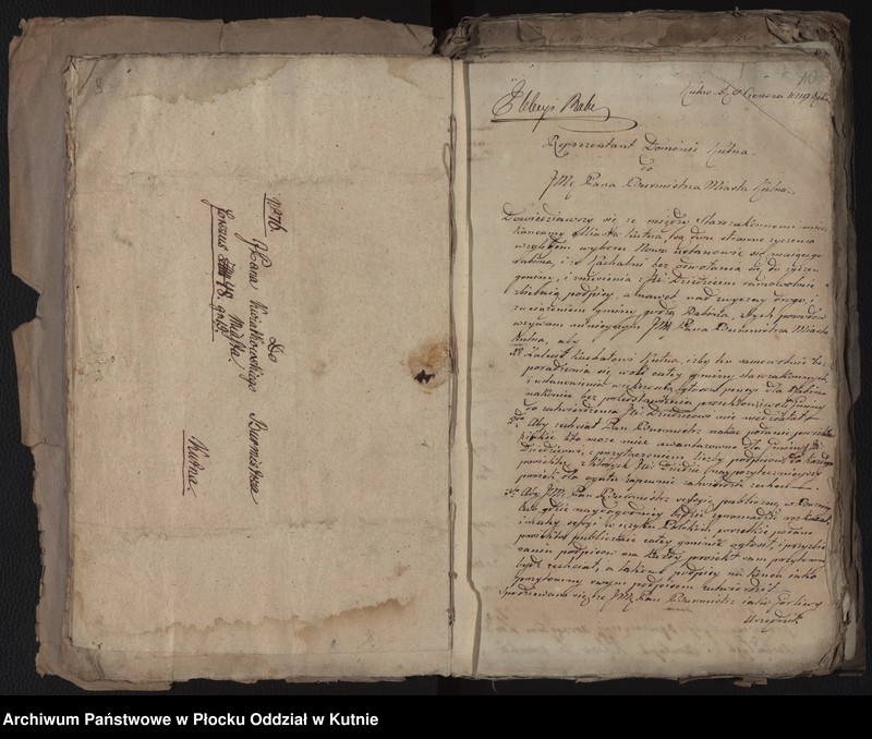 image.from.unit.number "Akta Magistratu miasta Kutna tyczące się Elekcji i Aprobacji Starszych Rabinów i Urzędników Kahalnych Dozorów Bożniczych"