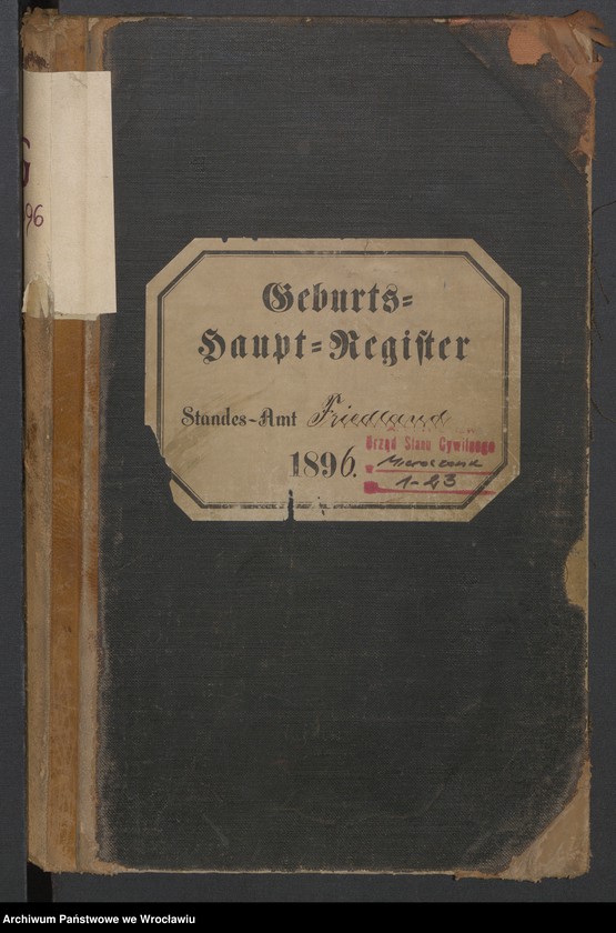 image.from.unit.number "Księga urodzeń USC Mieroszów (Friedland) 1896"