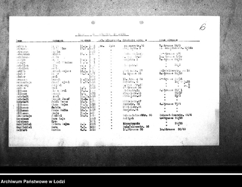 Obraz 9 z jednostki "[Alfabetyczny spis mieszkańców getta. Litery G i H]"