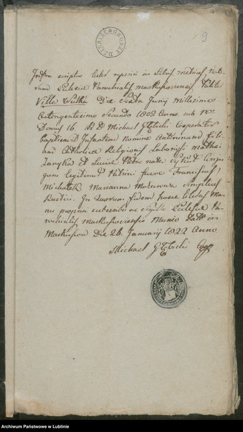 image.from.unit.number "Alegaty do ksiąg urodzeń, zapowiedzi, małżeństw i zgonów z lat 1822 - 1823"