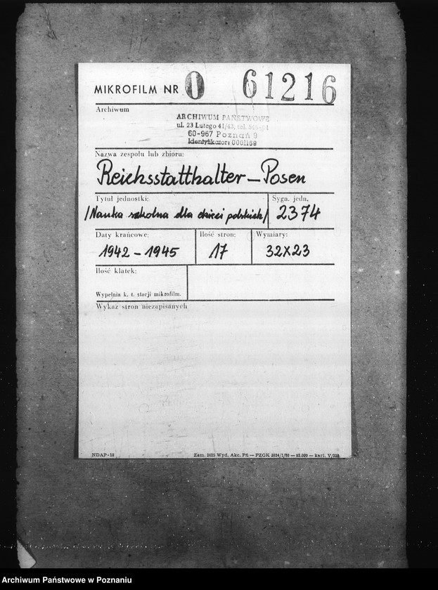 Obraz 2 z jednostki "Nauka szkolna dla dzieci polskich"