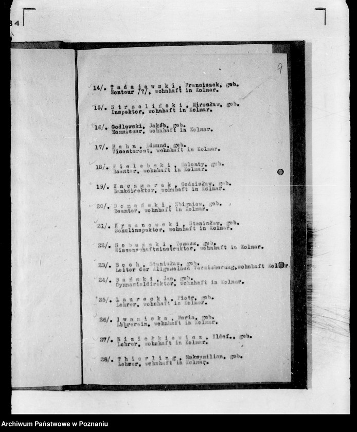 Obraz 13 z jednostki "/Lista Członków Związku Zachodniego w Śmiłowie, Morzewie i Zelgniewie powiatu chodzieskiego/"