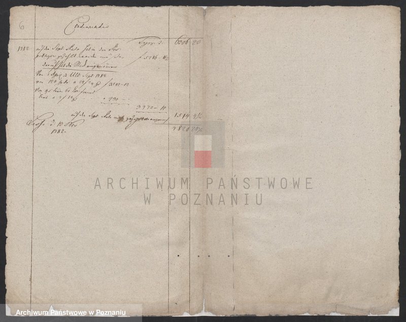 Obraz 5 z jednostki "Berechnung wieveil die Stadt Lissa an Czopowe vor das herrschaftliche Bier und Branntwein gezahlt hat; język niemiecki"