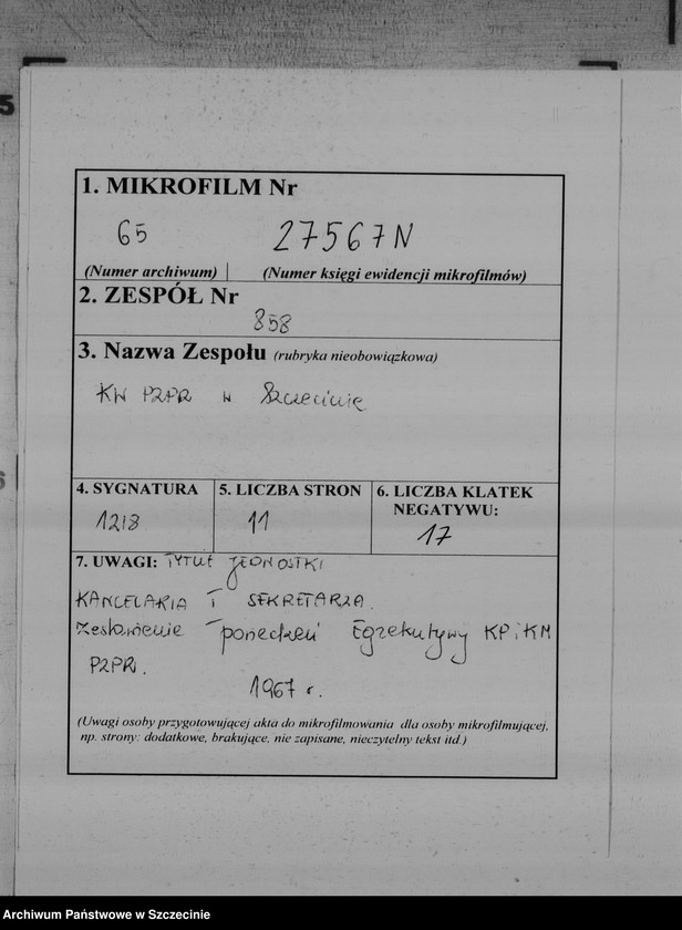 image.from.unit.number "Zestawienie posiedzeń egzekutyw Komitetów Powiatowych i Komitetów Miejskich Polskiej Zjednoczonej Partii Robotniczej"