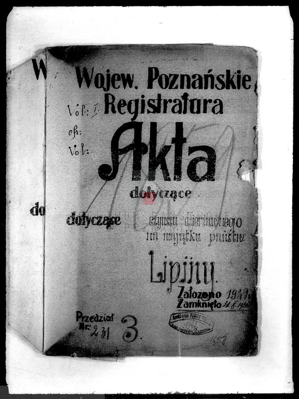 Obraz 4 z jednostki "Czynsz dzierżawny majątku państwowego Lipiny"