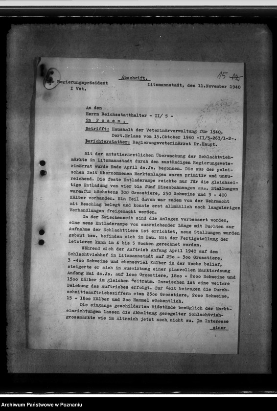 Obraz 19 z jednostki "Veterinärverwaltung"