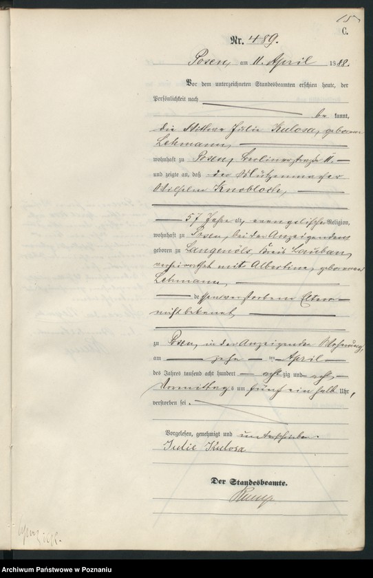 Obraz 18 z jednostki "Księga zgonów t. II"