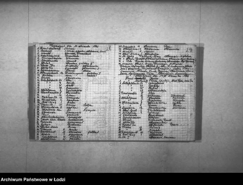 Obraz 19 z jednostki "Dienst-Buch der I Abteilung [Wykazy milicjantów pełniących dyżury w określonym dniu]"