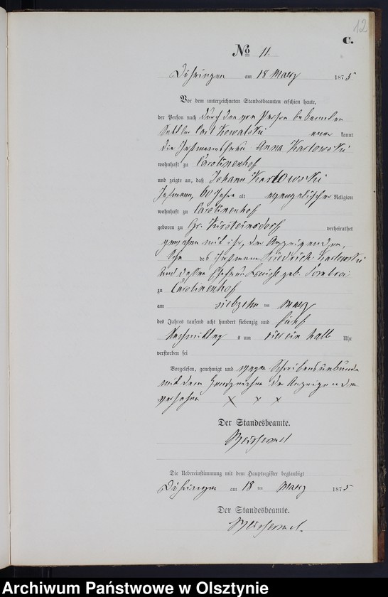 image.from.unit.number "Sterbe-Neben-Register Nr 1 - 45"