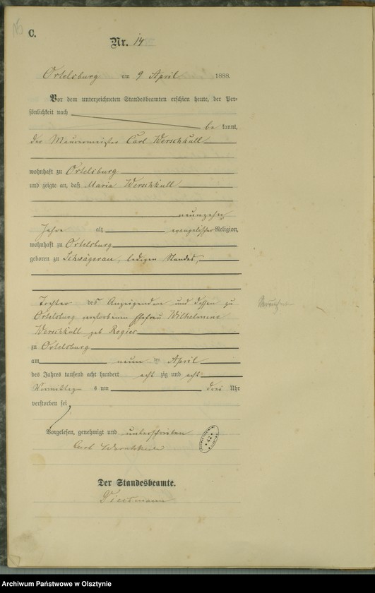 image.from.unit.number "Sterbe-Haupt-Register Nr 1 - 47"