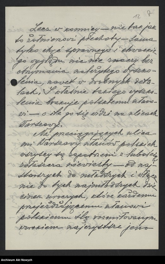 image.from.unit.number "Skargi na nadużycia gospodarcze, nędzę, paskarstwo, uwagi o zachowaniu się żołnierzy na ulicy. Korespondencja, wycinek prasowy"