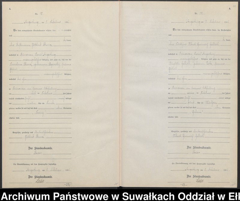 image.from.unit.number "Geburts-Neben-Register des Preussischen Standes-Amtes Angerburg Kreis Angerburg"