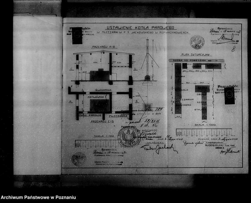 Obraz 12 z jednostki "Mleczarnia dr J. Jackowskiego w Pomarzanowicach powiat poznański nr woj. kotła 101"