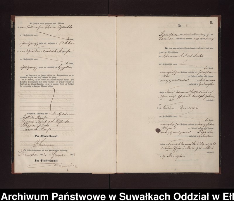 image.from.unit.number "Heiraths-Neben-Register des Preussischen Standes-Amtes Gr. Konopken Kreis Loetzen"