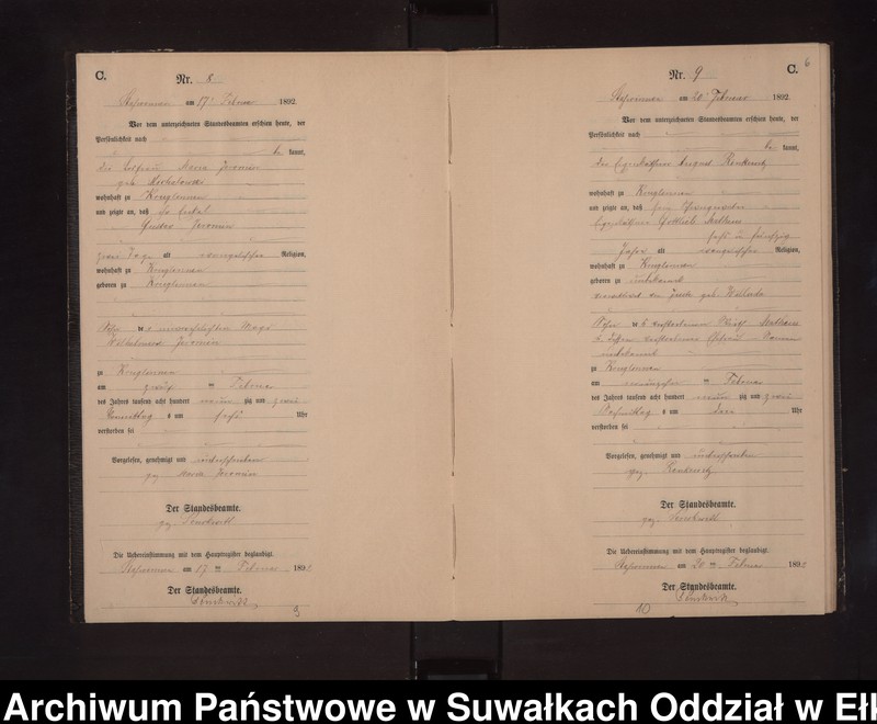 image.from.unit.number "Sterbe-Neben-Register des Preussischen Standes-Amtes Stasswinnen Kreis Loetzen"
