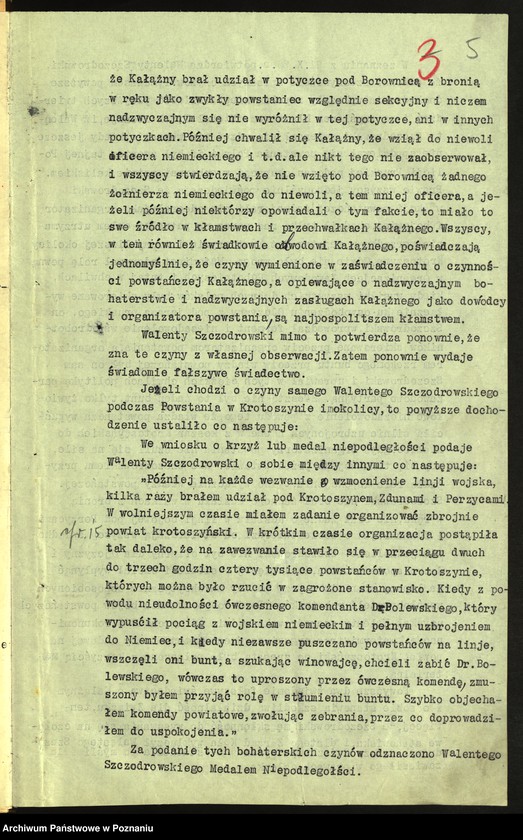 Obraz 11 z jednostki "Koło Ostrów akta sądu honorowego sprawie Walenty Szczodrowski i Andrzej Kałużny."
