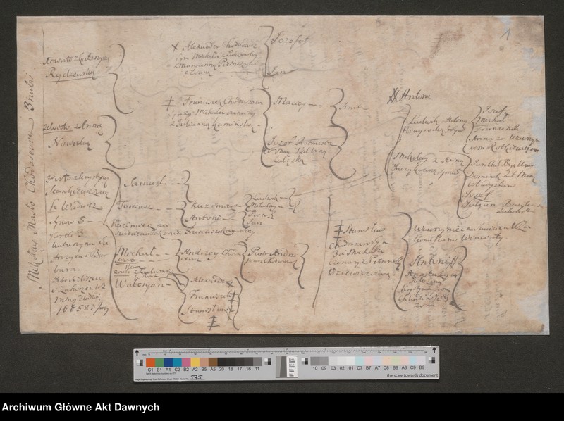 Obraz 2 z jednostki "Chodasewicz vel Chodaszewicz h. Prus. Tablica genealogiczna."