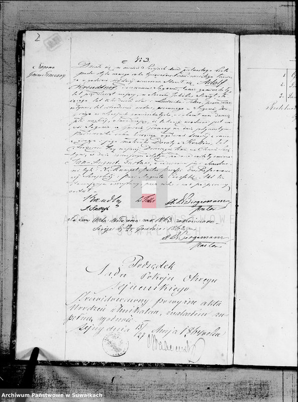 image.from.unit.number "Duplikat Aktów [małżeństw i urodzeń] i zejścia z Filiału Ewangelicko-Augsburgskiego w mieście Sereje za rok 1863"