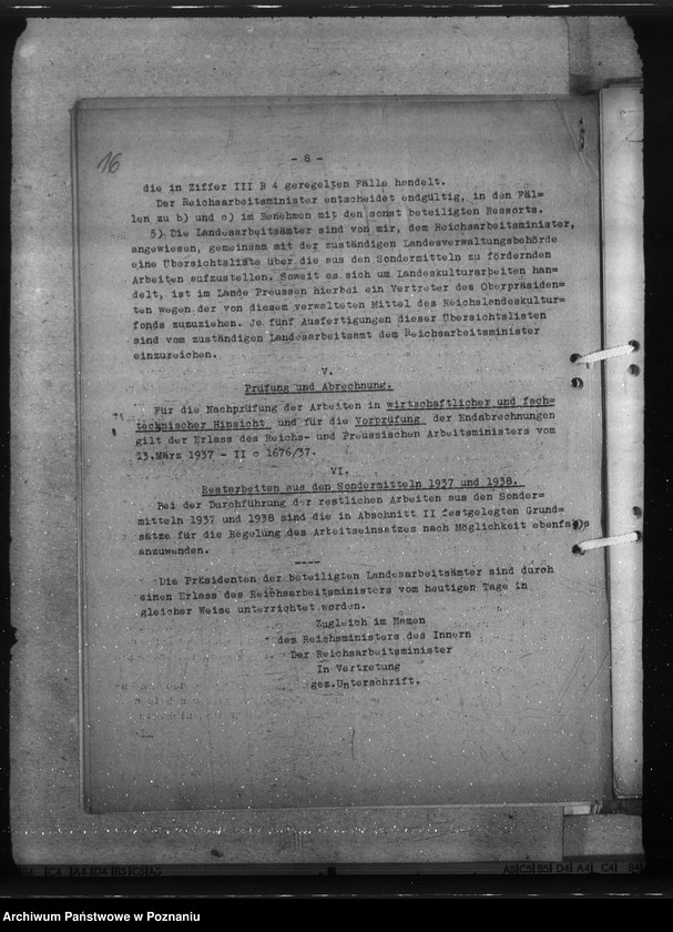 Obraz 20 z jednostki "Zarządzenia i sprawozdania w sprawie wykorzystania kredytów na umocnienie niemczyzny nad granicami państwa"