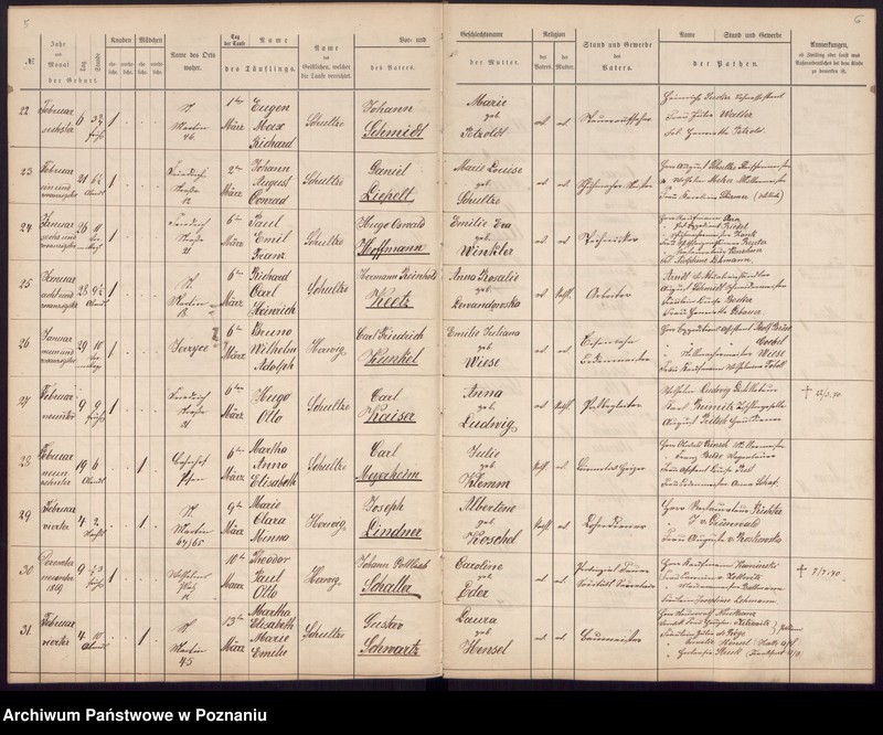 Obraz 5 z jednostki "[Akta urodzeń i chrztów, ślubów, zgonów]"