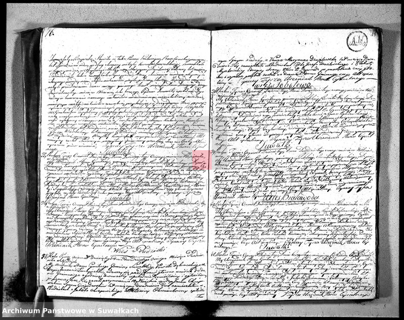 Obraz 11 z jednostki "Księga aktu ślubnego gminy suwalskiey, powiatu dąbrowskiego w departamencie łomżyńskim na rok 1810 1 Maja po 1 Maja 1811 roku"